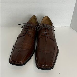Stacy Adams Brown Leather Dress Shoes Men’s Size 13M Square Toe Lace Up